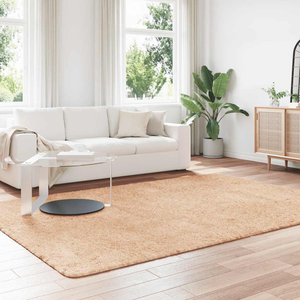 Long pile rug NAVARRA beige 200x290 cm polyester