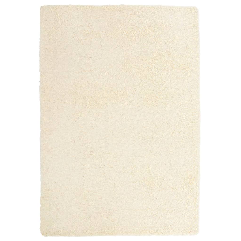 Long pile rug NAVARRA cream 200x290 cm polyester