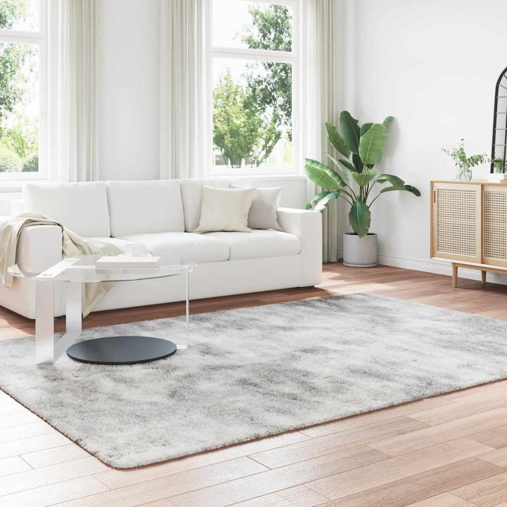 Long pile rug NAVARRA light grey 200x290 cm polyester