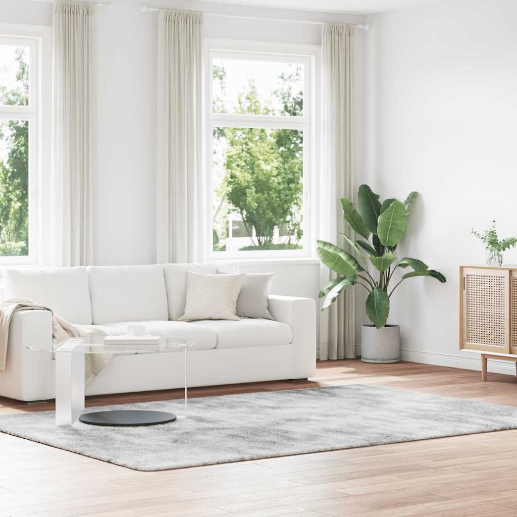 Long pile rug NAVARRA light grey 200x290 cm polyester
