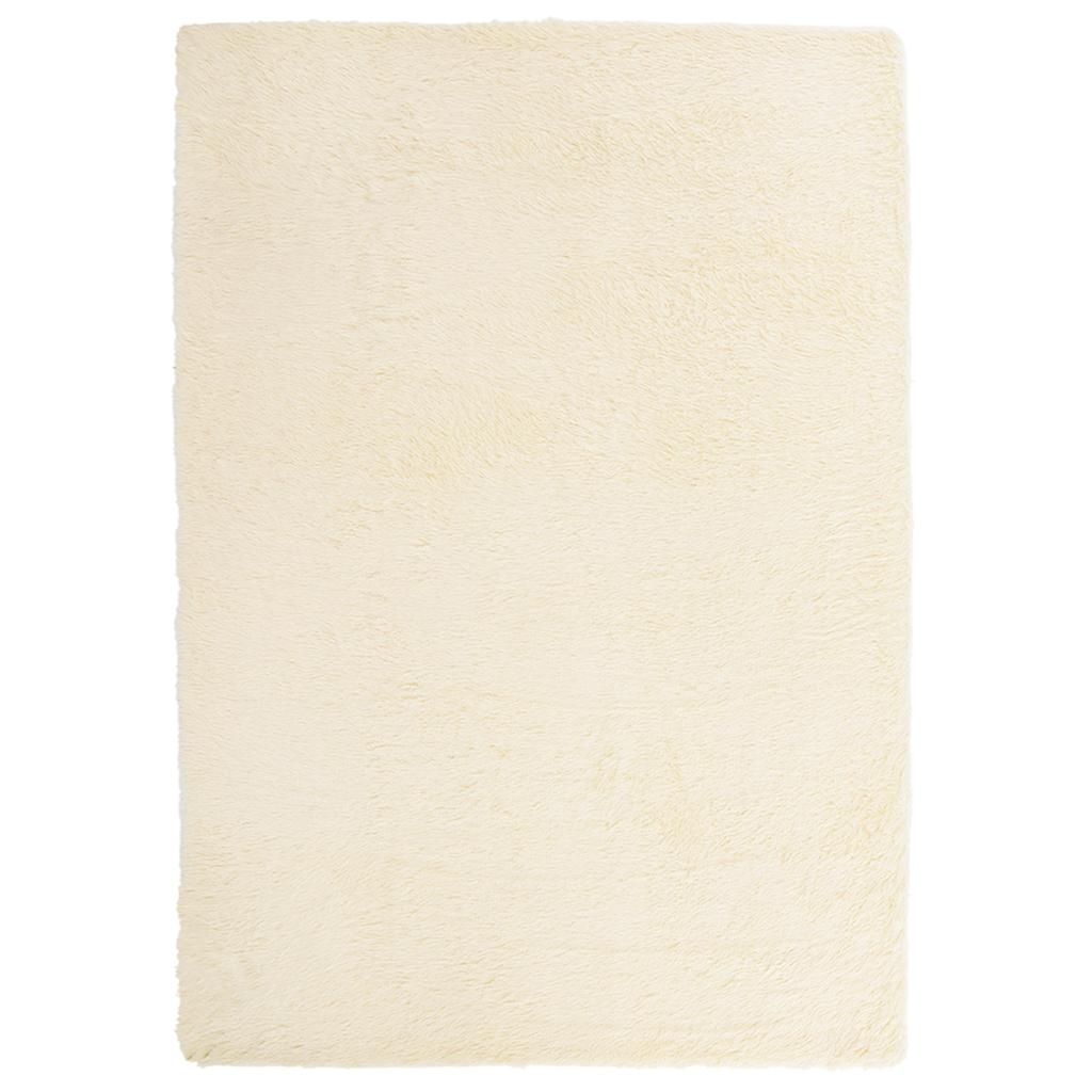Long pile rug NAVARRA cream white 240x340 cm polyester