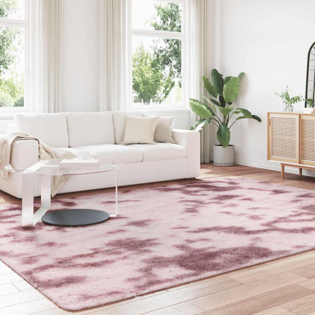 Long pile rug NAVARRA dusty pink 240x340 cm polyester