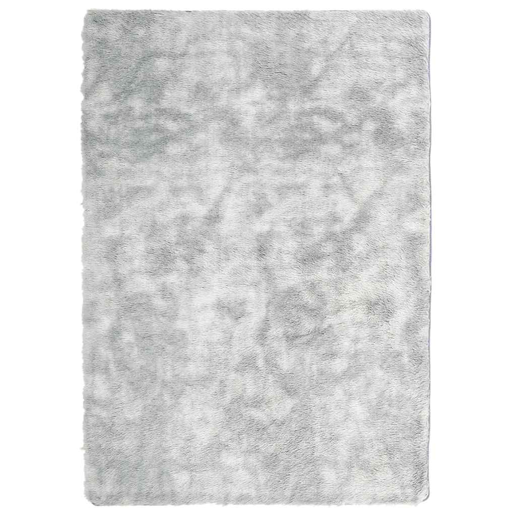 Long pile rug NAVARRA light grey 240x340 cm polyester