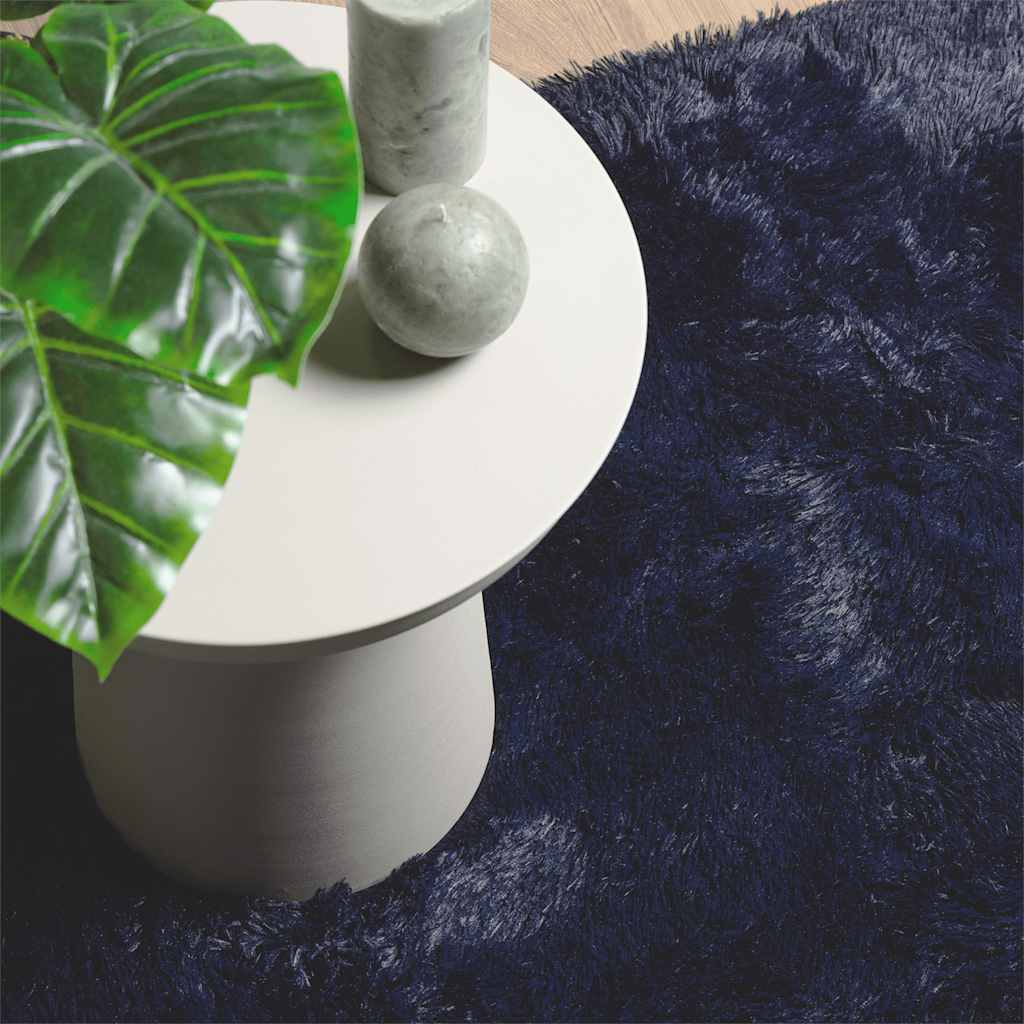 Long pile rug NAVARRA navy blue 240x340 cm polyester