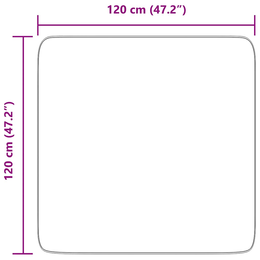 Long pile rug NAVARRA cream white 120x120 cm polyester