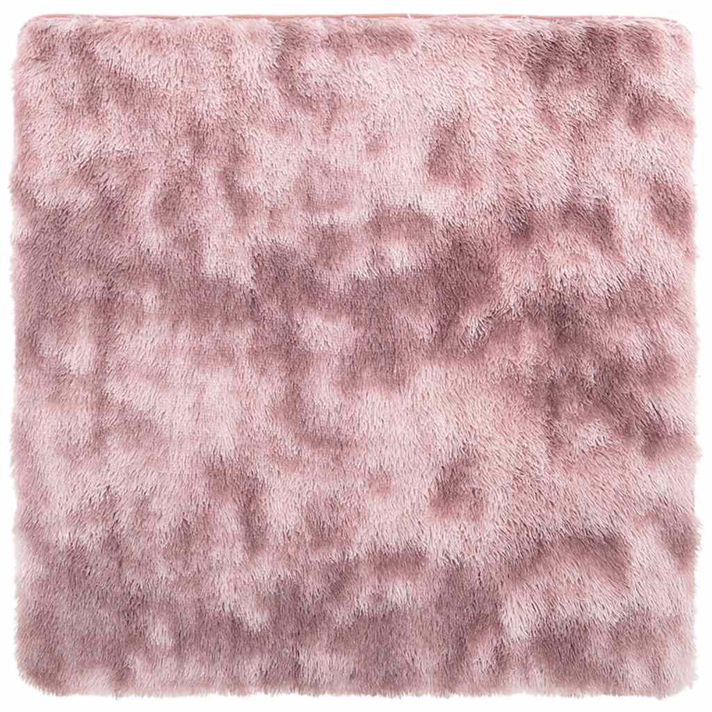 Long pile rug NAVARRA dusty pink 120x120 cm polyester