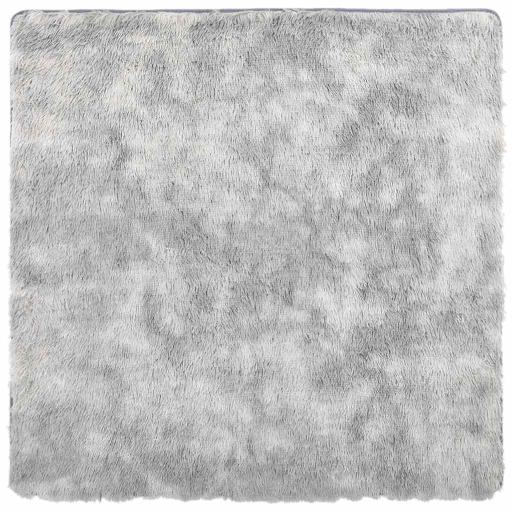 Long pile rug NAVARRA light grey 120x120 cm polyester