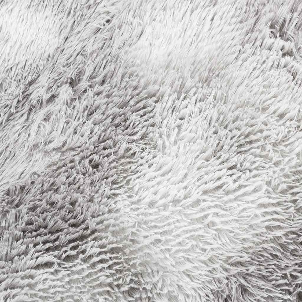 Long pile rug NAVARRA light grey 120x120 cm polyester