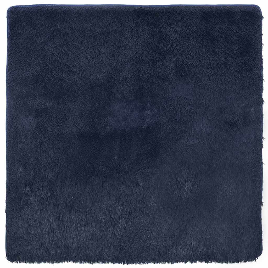 Long pile rug NAVARRA navy blue 160x160 cm polyester