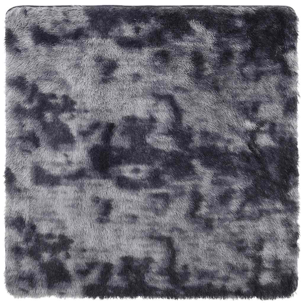 Long pile rug NAVARRA dark grey 200x200 cm polyester