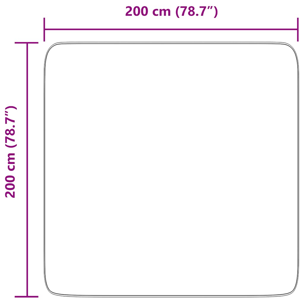 Long pile rug NAVARRA light grey 200x200 cm polyester