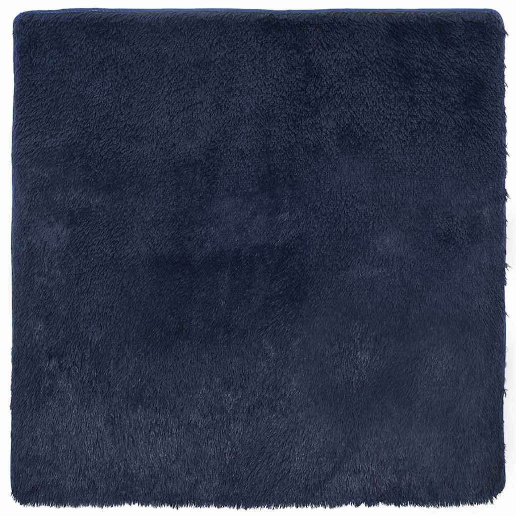 Long pile rug NAVARRA navy blue 200x200 cm polyester