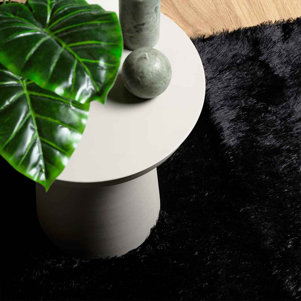 Long pile rug NAVARRA black 240x240 cm polyester