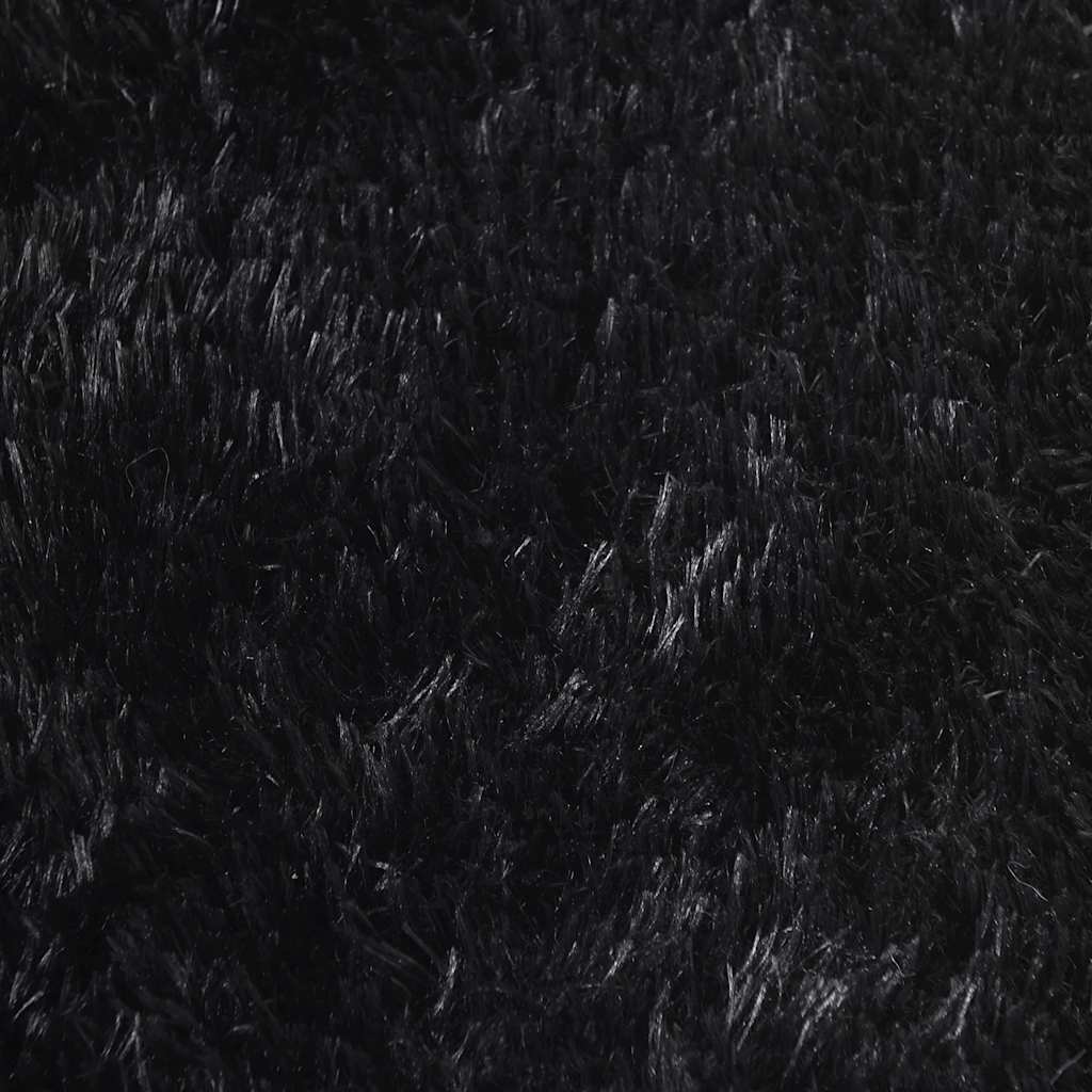 Long pile rug NAVARRA black 240x240 cm polyester