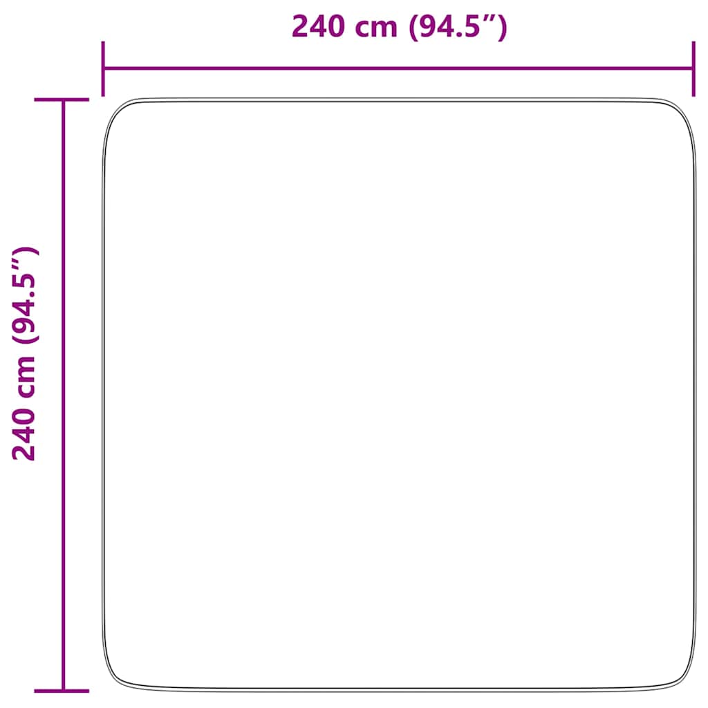 Long pile rug NAVARRA cream white 240x240 cm polyester