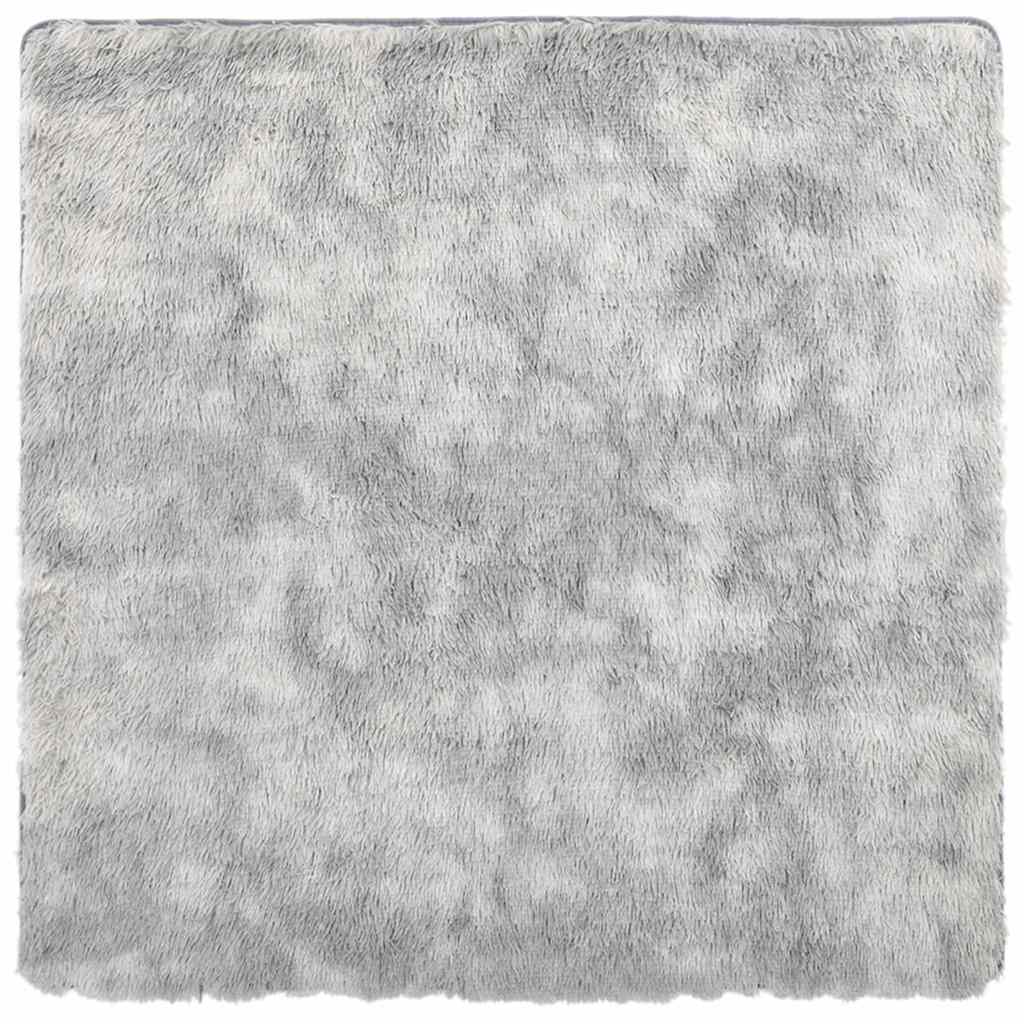 Long pile rug NAVARRA light grey 240x240 cm polyester