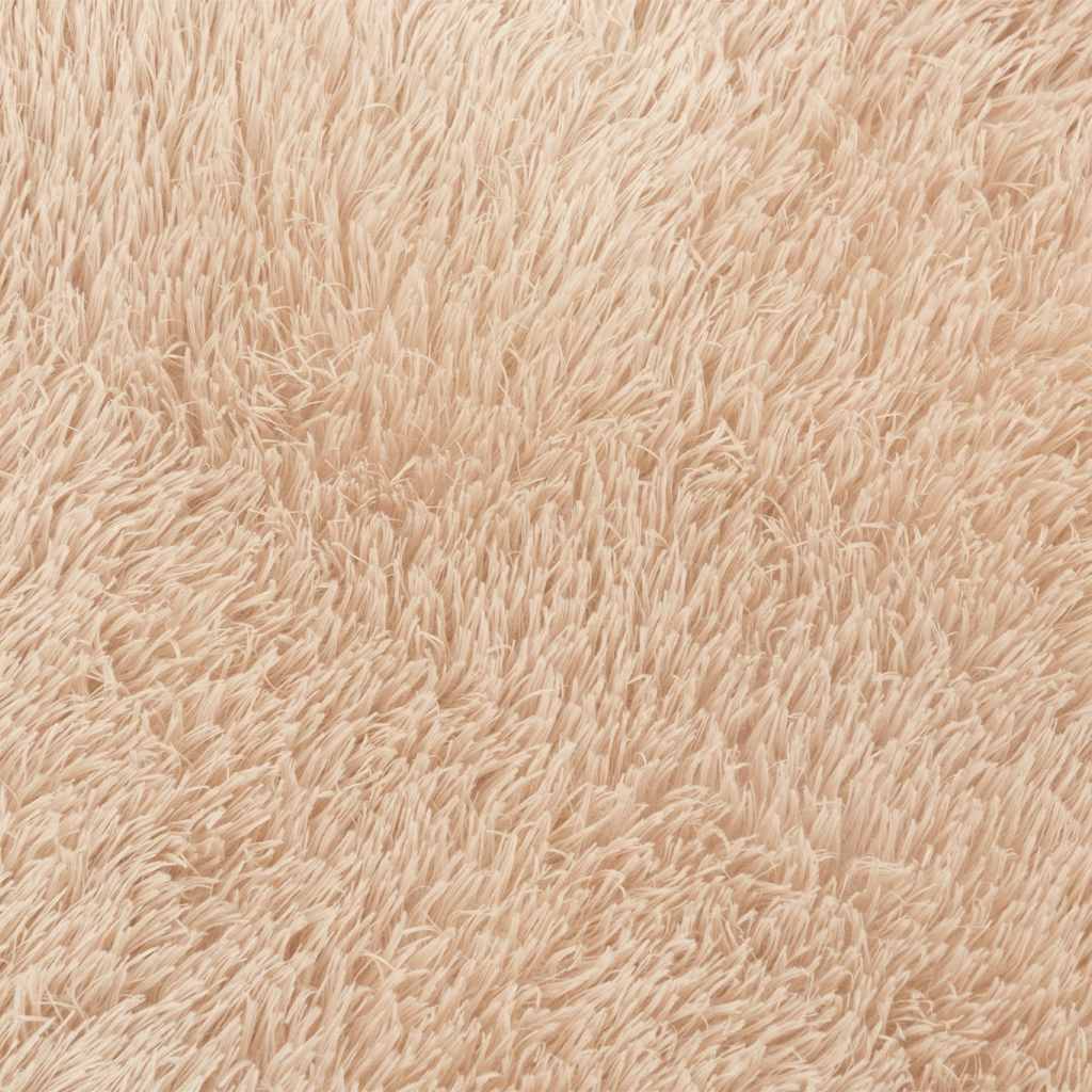 Long pile rug NAVARRA beige 100x100 cm polyester