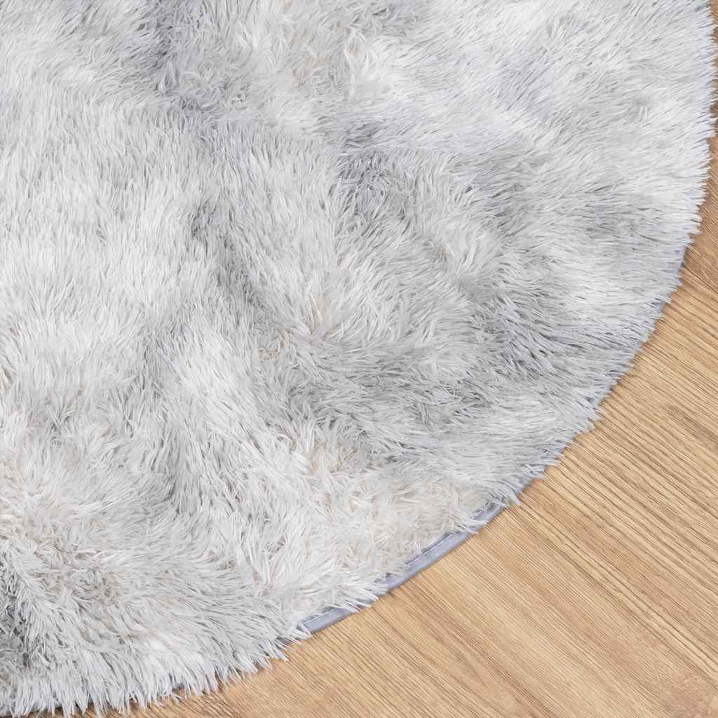 Long pile rug NAVARRA light grey 100x100 cm polyester