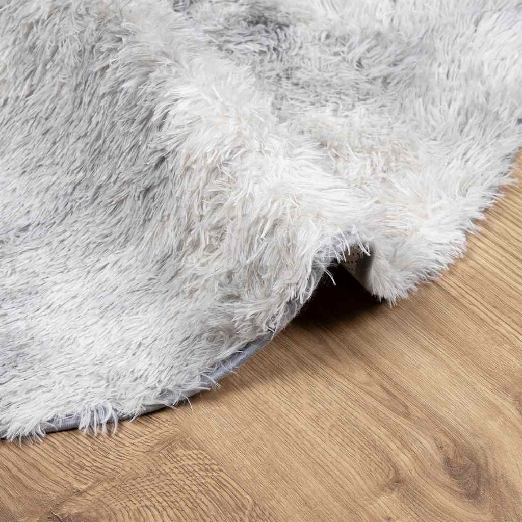 Long pile rug NAVARRA light grey 100x100 cm polyester