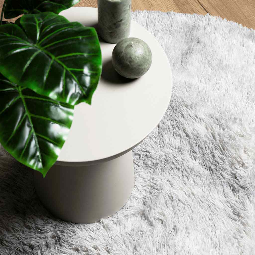 Long pile rug NAVARRA light grey 100x100 cm polyester