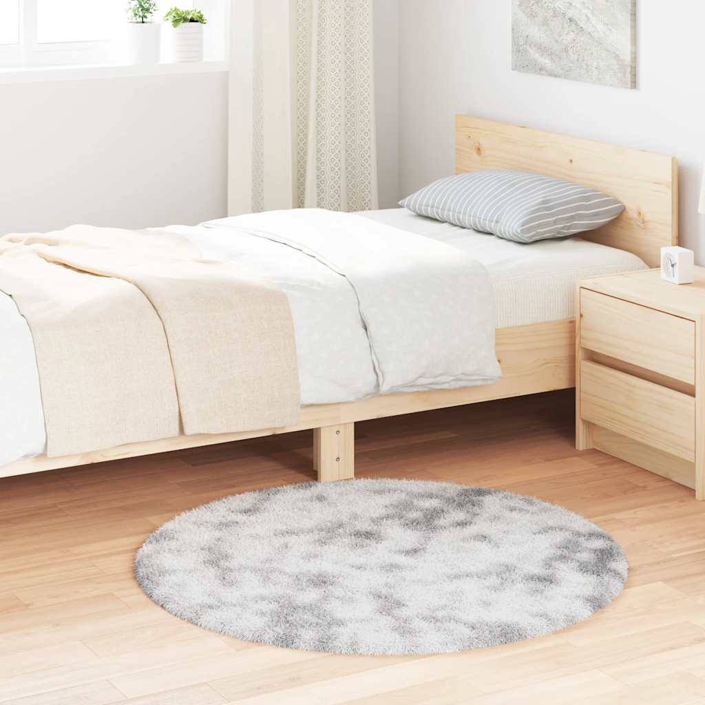 Long pile rug NAVARRA light grey 100x100 cm polyester