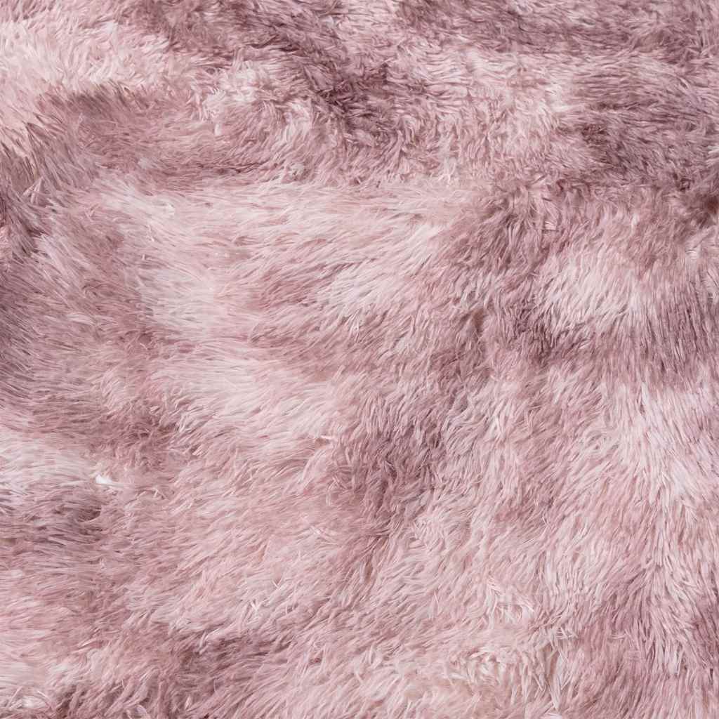 Long pile rug NAVARRA dusty pink 120x120 cm polyester