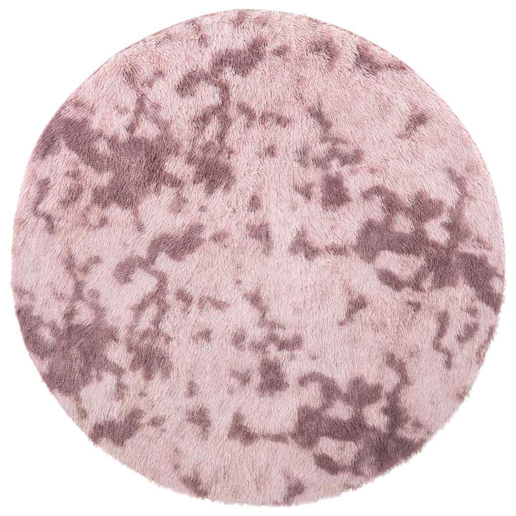 Long pile rug NAVARRA dusty pink 160x160 cm polyester