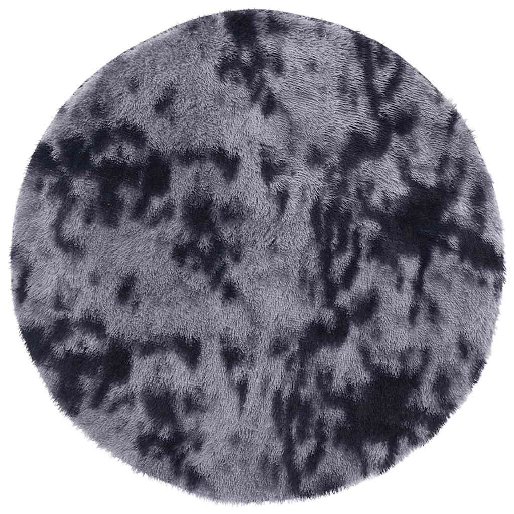 Long pile rug NAVARRA dark grey 200x200 cm polyester