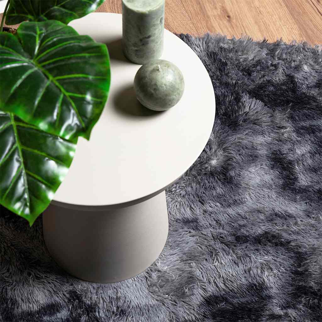 Long pile rug NAVARRA dark grey 200x200 cm polyester