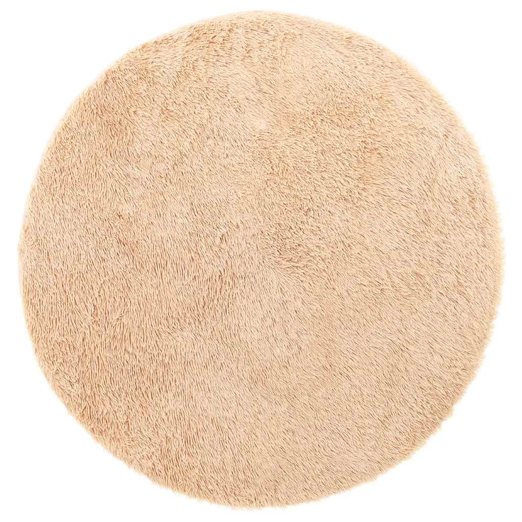 Long pile rug NAVARRA beige 240x240 cm polyester