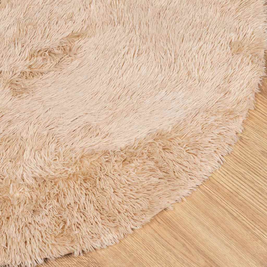 Long pile rug NAVARRA beige 240x240 cm polyester