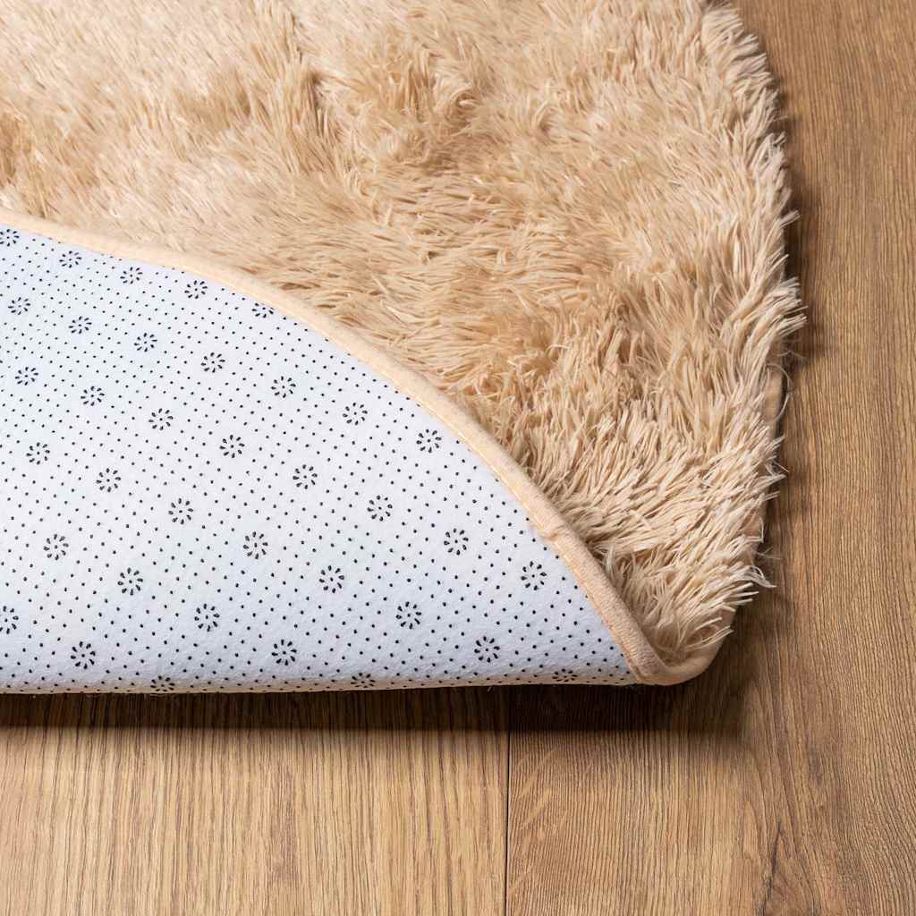 Long pile rug NAVARRA beige 240x240 cm polyester