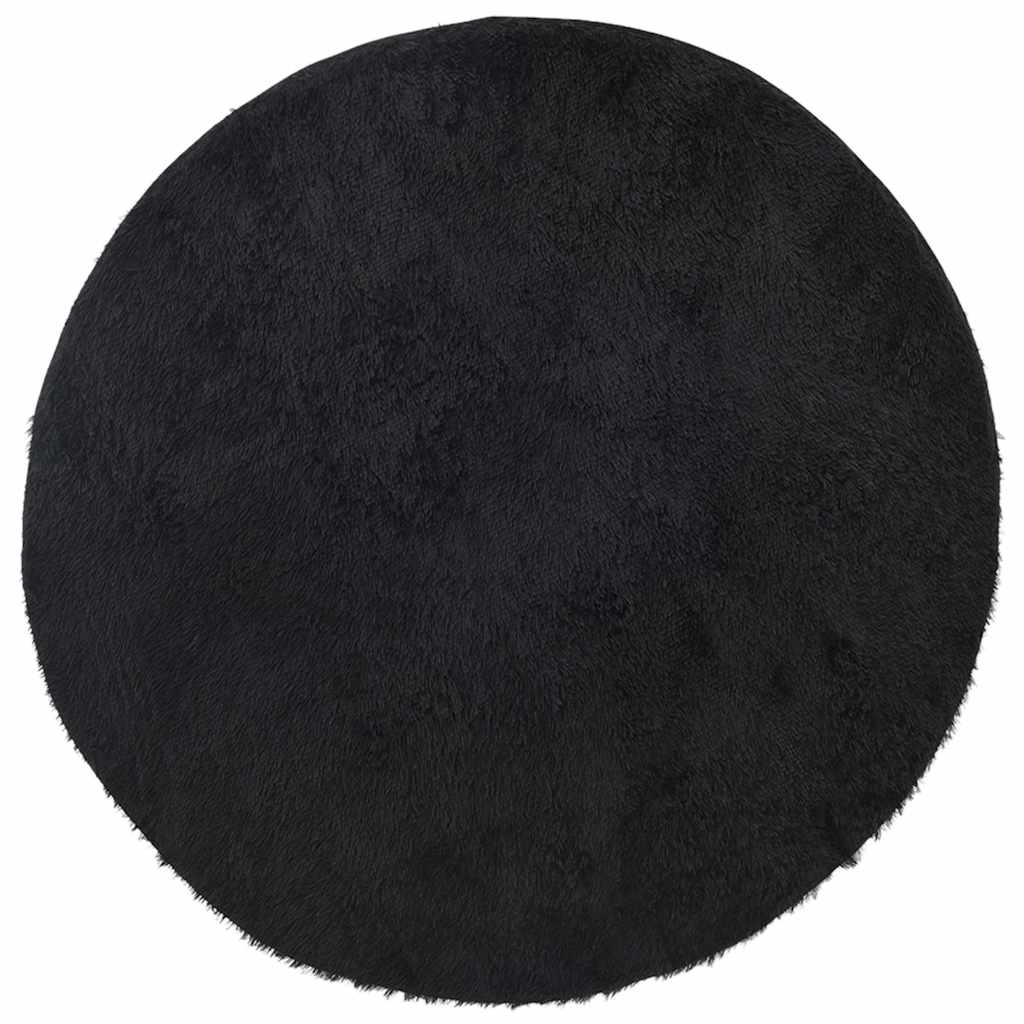 Long pile rug NAVARRA black 240x240 cm polyester
