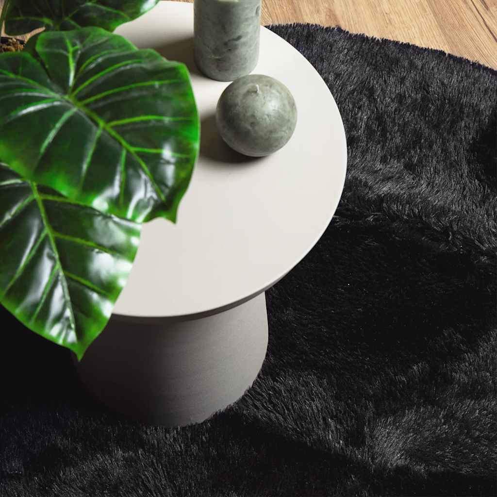 Long pile rug NAVARRA black 240x240 cm polyester