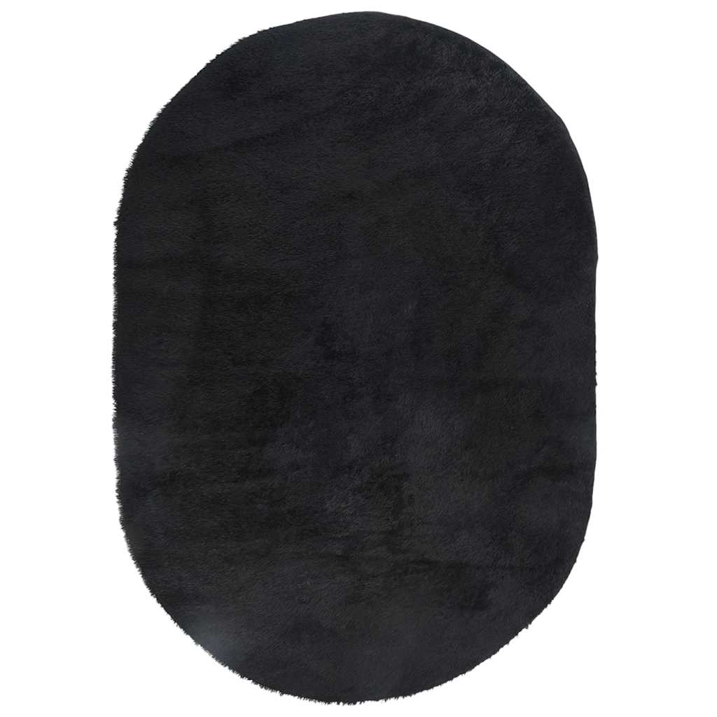 Long pile rug NAVARRA black 300x200 cm polyester