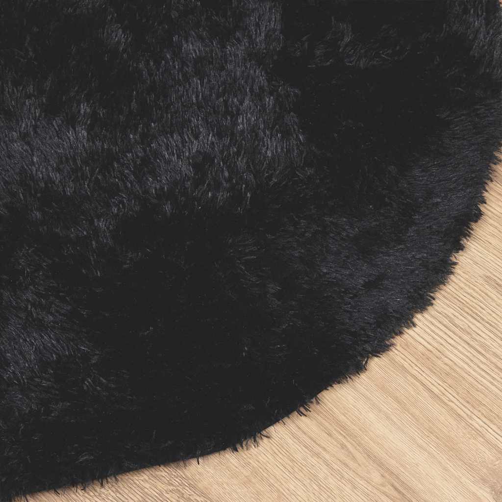 Long pile rug NAVARRA black 300x200 cm polyester