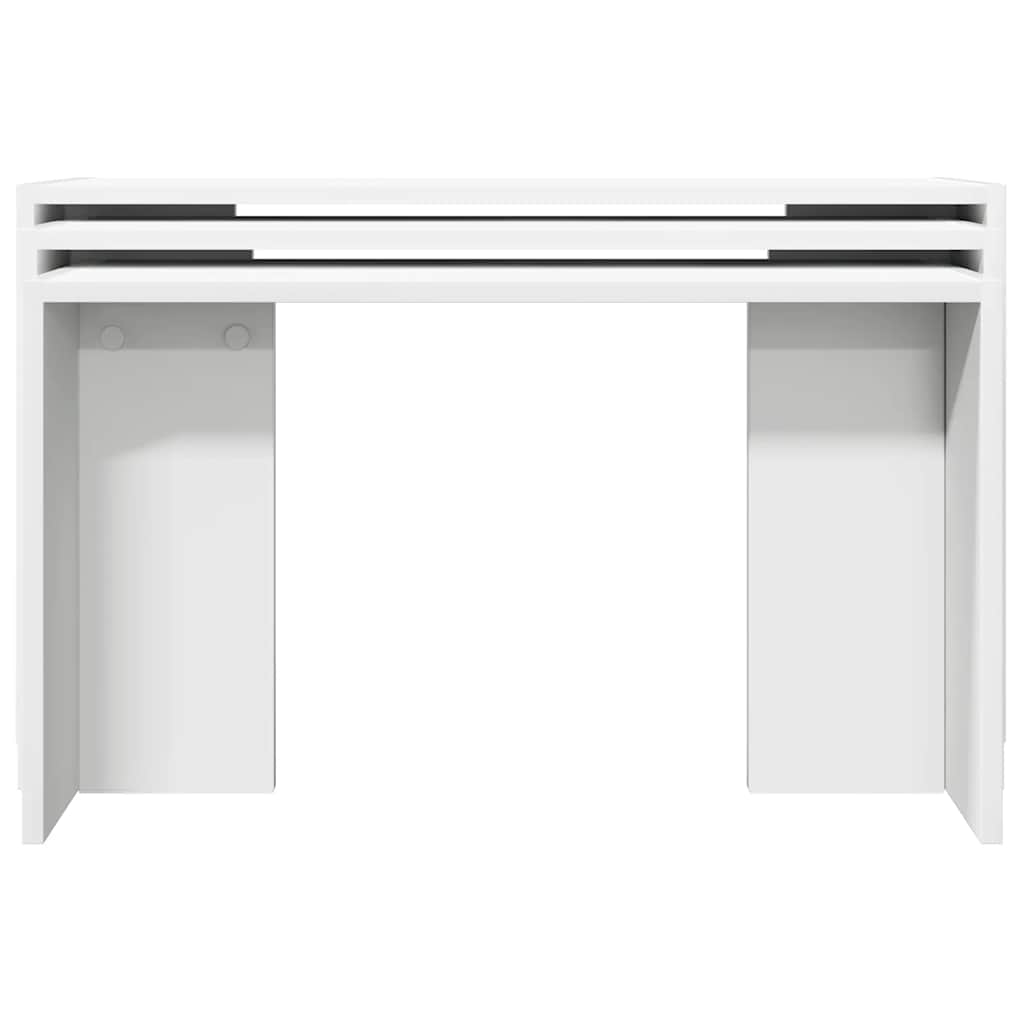 Set of 3 tables, white engineered wood