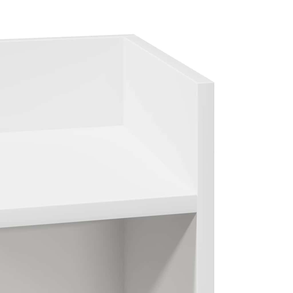 Side table 2 pcs with shelf white 25.5x27x60 cm