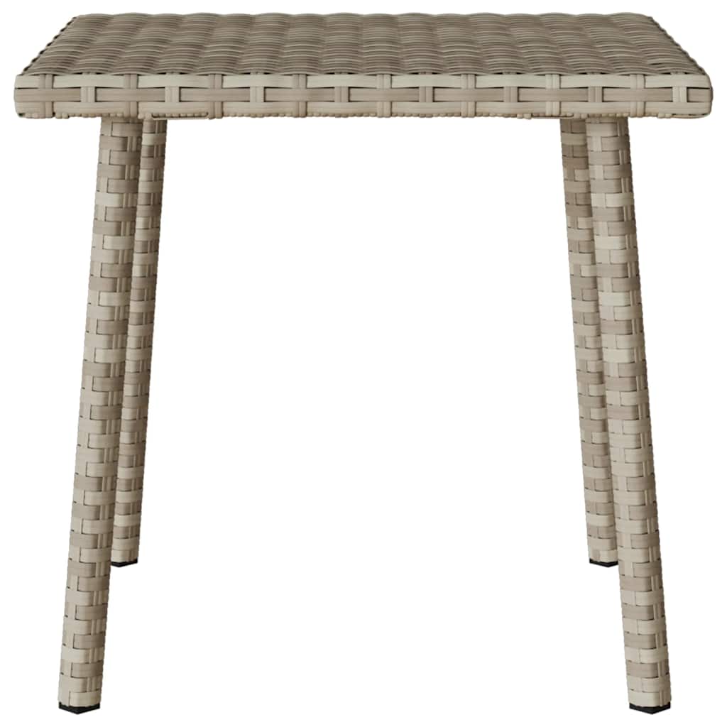 Soffbord för trädgården rektangulärt ljusgrå 40x40x37 cm
