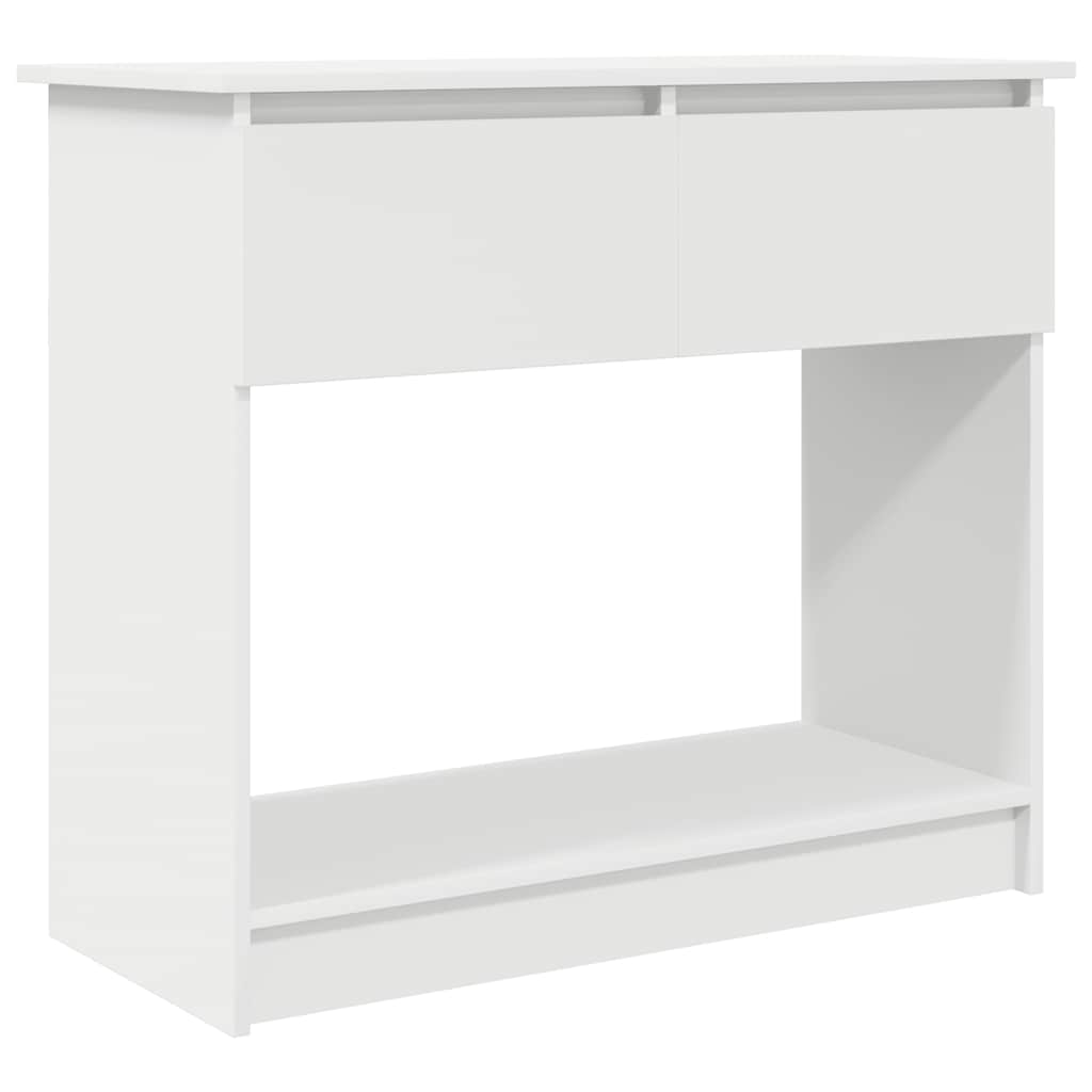 Storage table with drawers white 85.5x38.5x74.5 cm