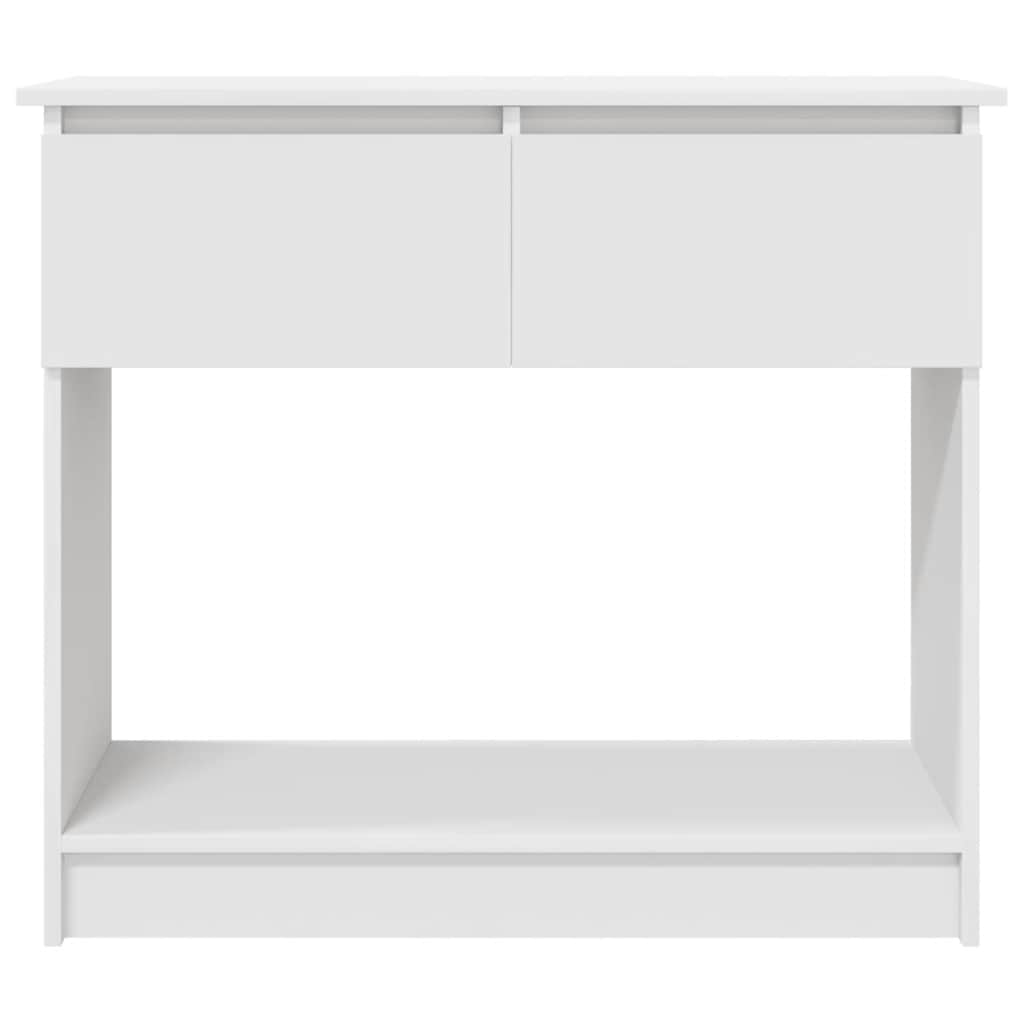 Storage table with drawers white 85.5x38.5x74.5 cm