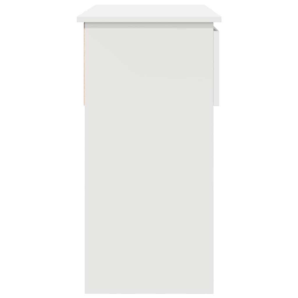 Storage table with drawers white 85.5x38.5x74.5 cm
