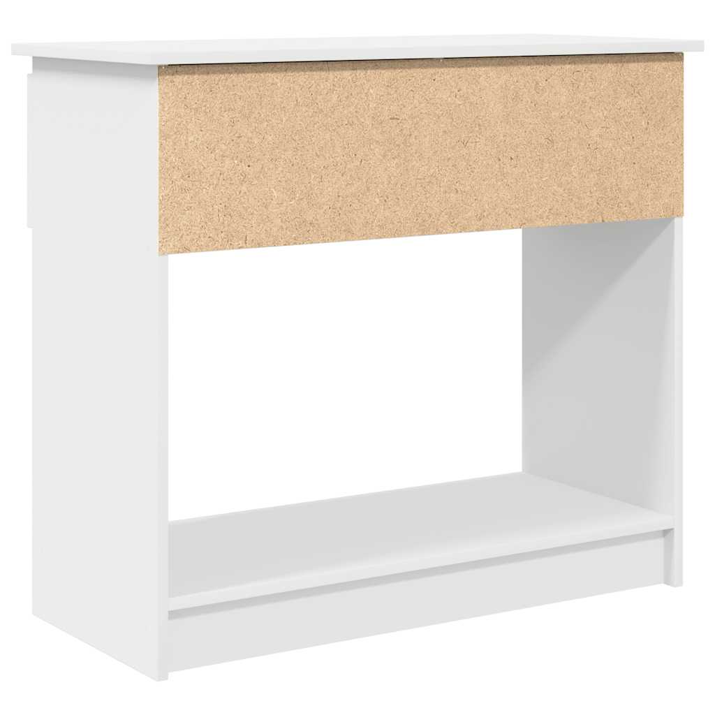 Storage table with drawers white 85.5x38.5x74.5 cm