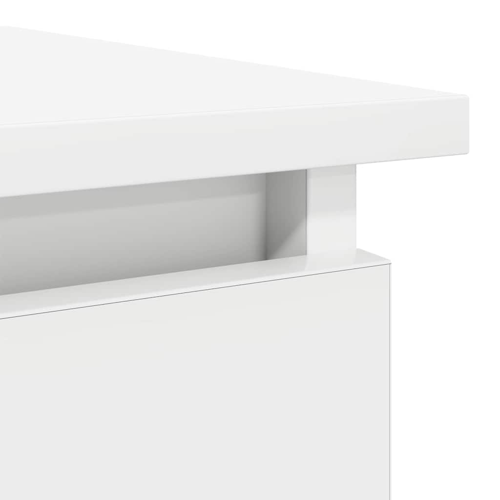Storage table with drawers white 85.5x38.5x74.5 cm