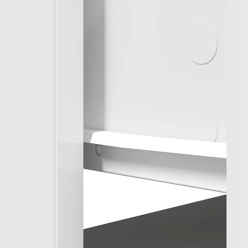 Storage table with drawers white 85.5x38.5x74.5 cm