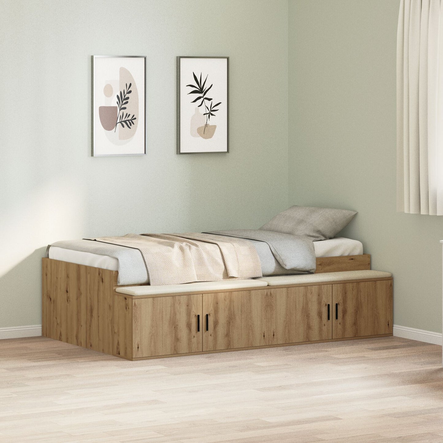 Förvaringssängram Artisana Ek 80x200 cm