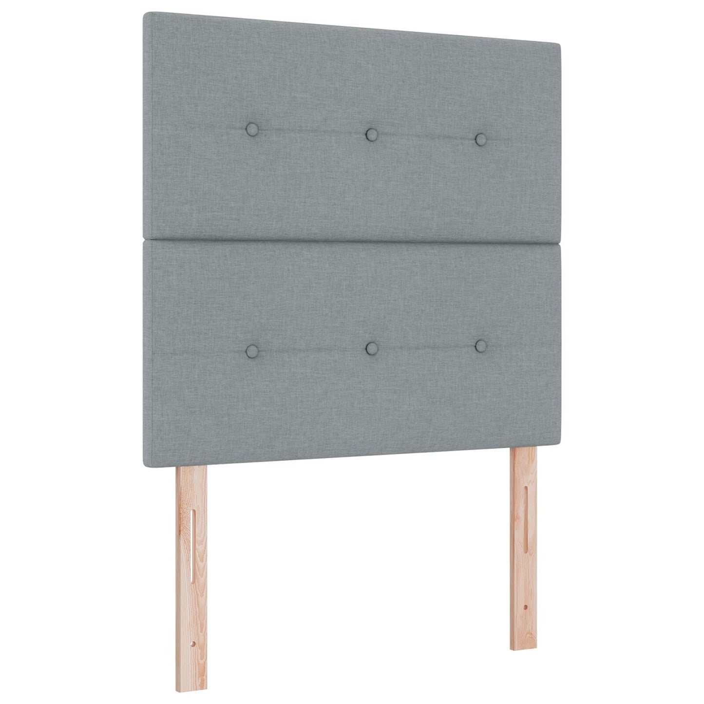 Boxsäng med madrass Ljusgrå 90x200 cm Tyg
