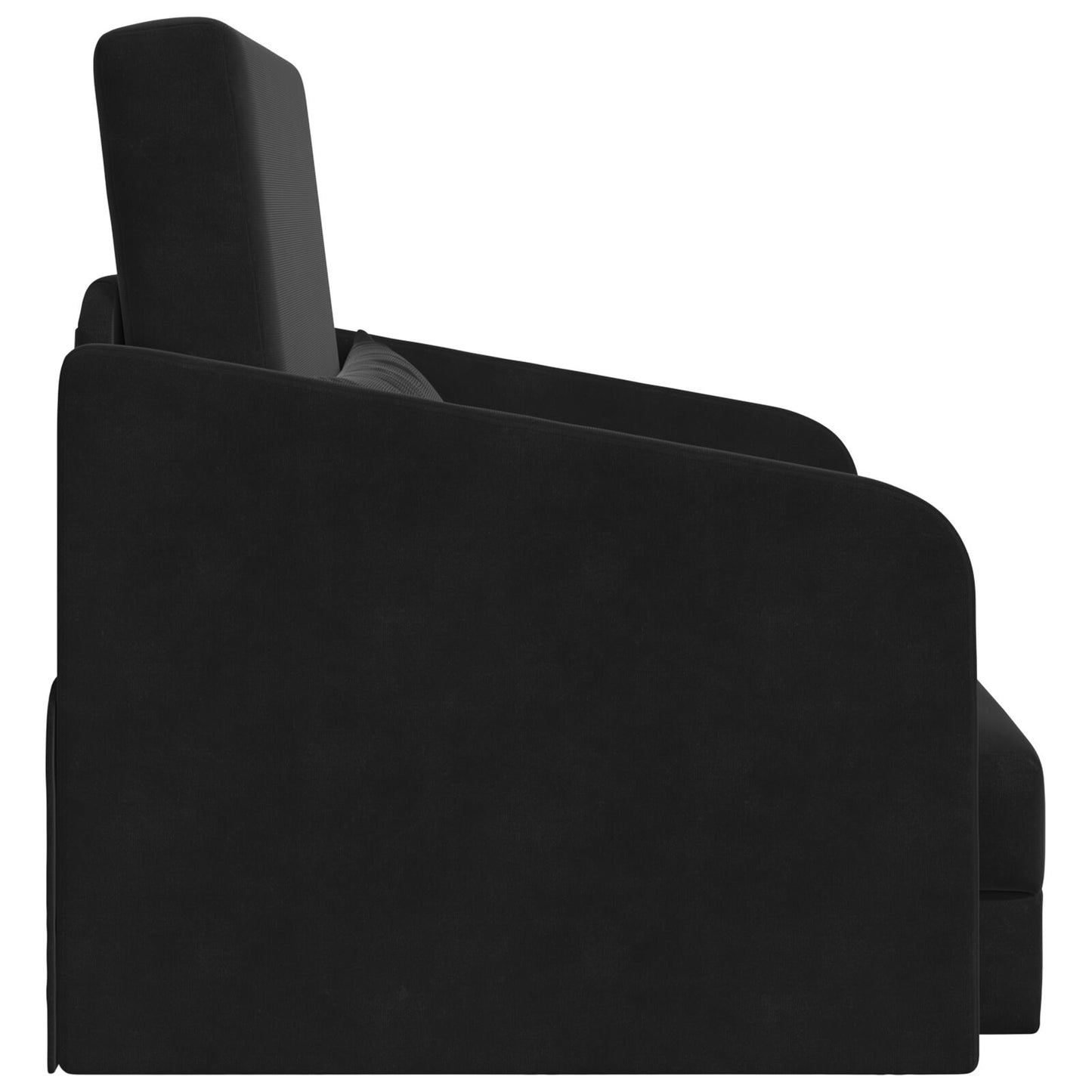 golvsängsoffa 2-i-1 svart 65x80x83 cm sammet