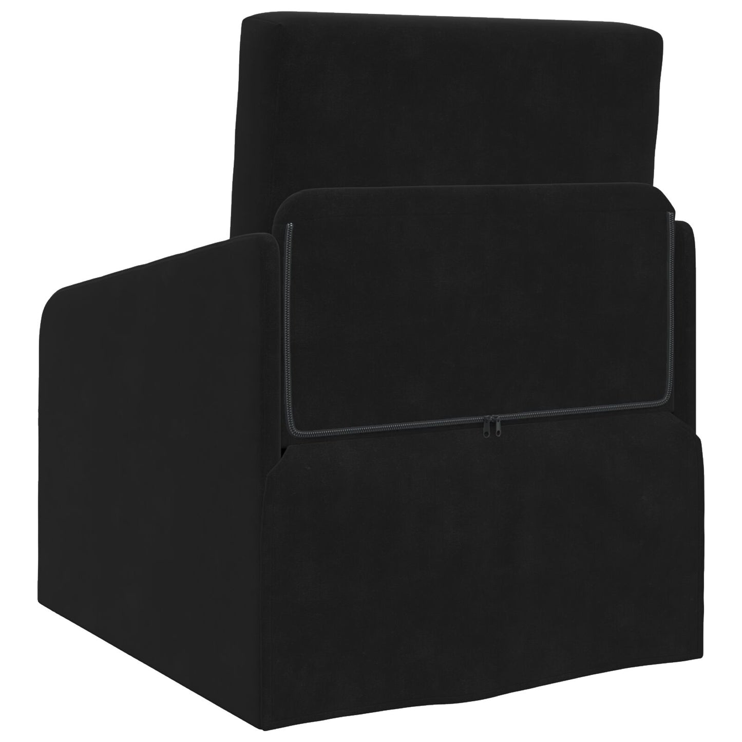 golvsängsoffa 2-i-1 svart 65x80x83 cm sammet