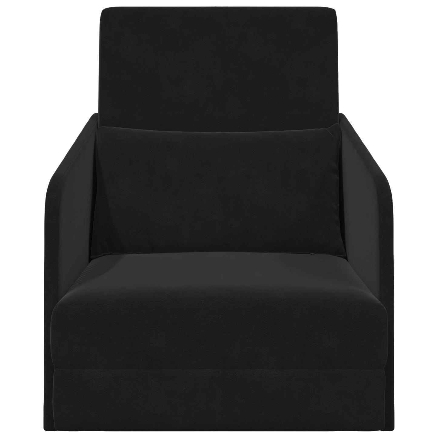 golvsängsoffa 2-i-1 svart 65x80x83 cm sammet
